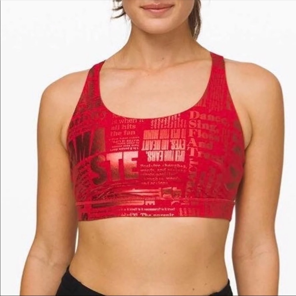 Lululemon Energy Bra Manifesto 20 Year Anniversary Collection Size 10